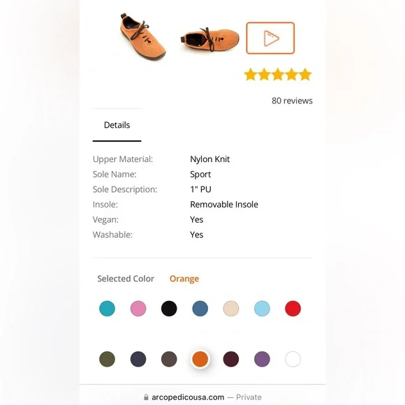 Arcopedico LS in Orange EU 39 US W9 - Picture 13 of 15